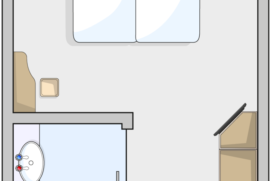 Marella Cruises Marella Voyager Outside Cabin 2 Beds Floor Plan.png